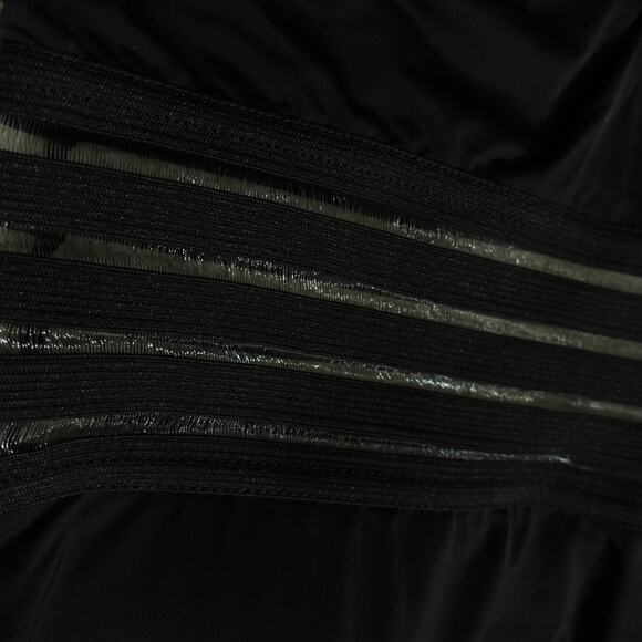 Lot of 2 Womens One Piece Swimsuit Ruched Side Strappy Beach Black White Size L - Picture 4 of 8